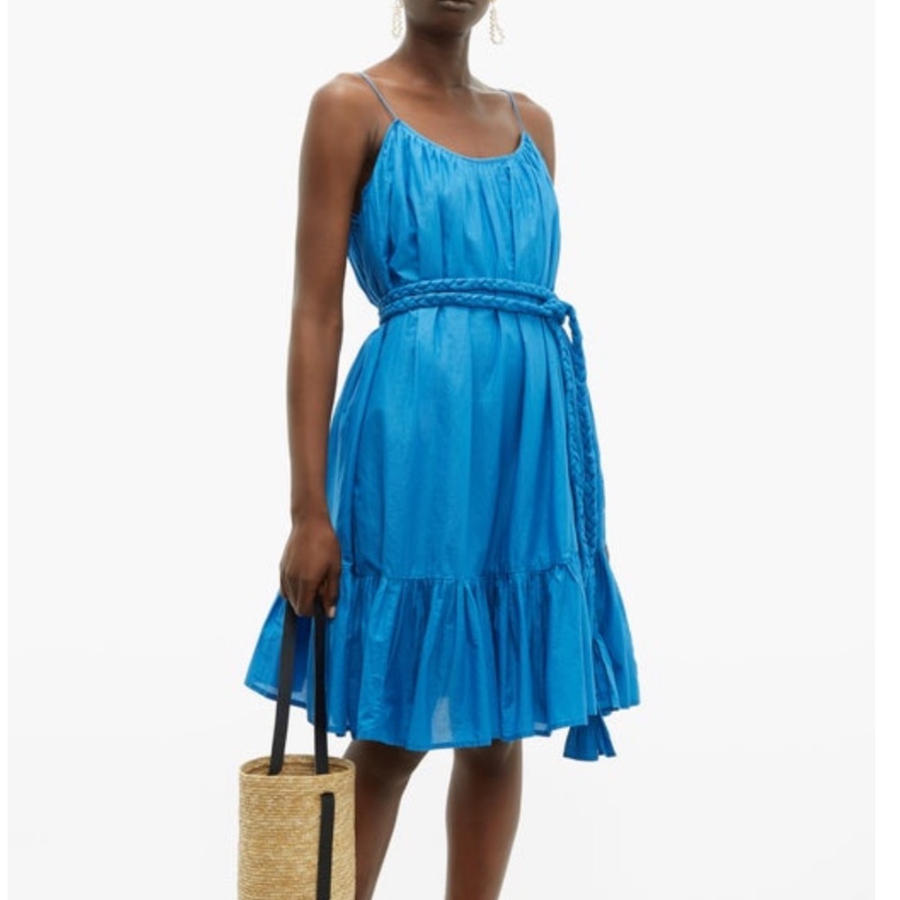 RHODE 
Nala ruffle-trim cotton-voile mini dress